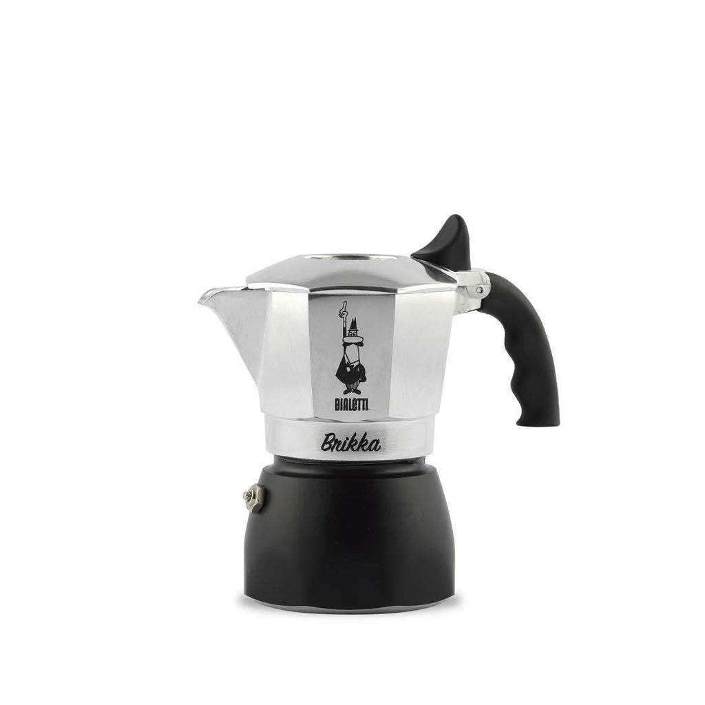  [AUSTRALIA] - Bialetti New Brikka, Moka Pot, the only coffee maker capable of producing the cream of the espresso 2 Cups, Aluminum 2-Cup