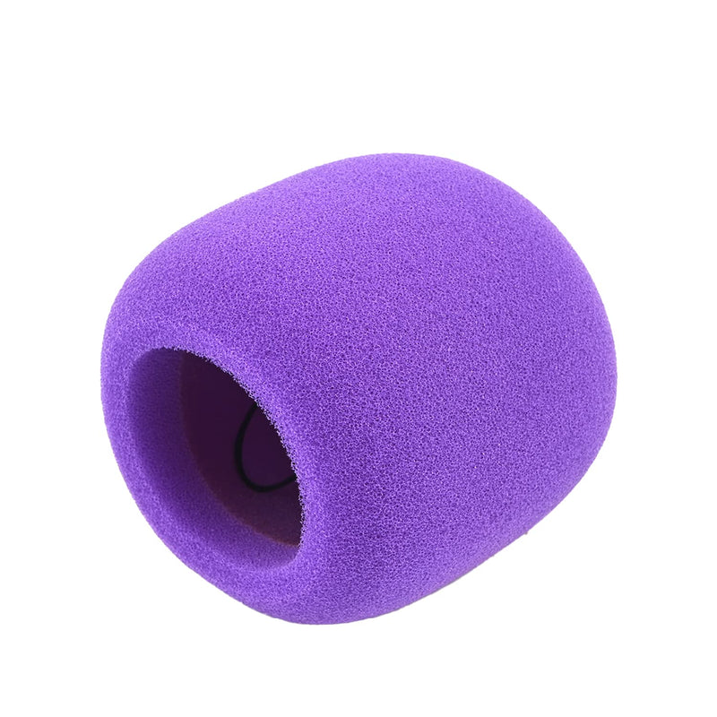  [AUSTRALIA] - Fielect 1Pcs Microphone Cover Sponge Foam Mic Cover Handheld Microphone Windscreen Shield Protection Micro Foam Filter Purple for KTV Broadcasting Purple 1pcs 62 mm x 70 mm black