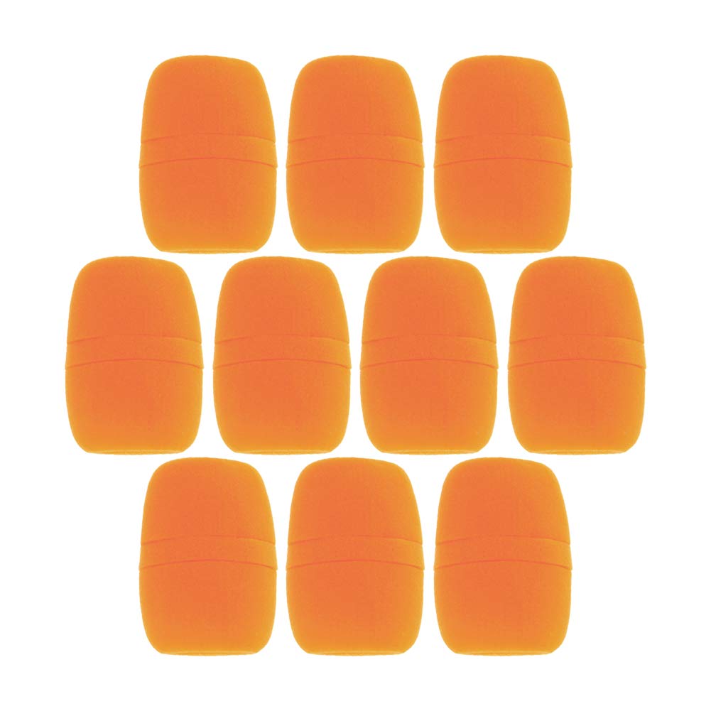  [AUSTRALIA] - Fielect 10Pcs D55mm L80mm Microphone Cover Sponge Foam Mic Cover Microphone Windscreen Shield Protection Handheld Micro Foam Filter Orange for KTV Broadcasting