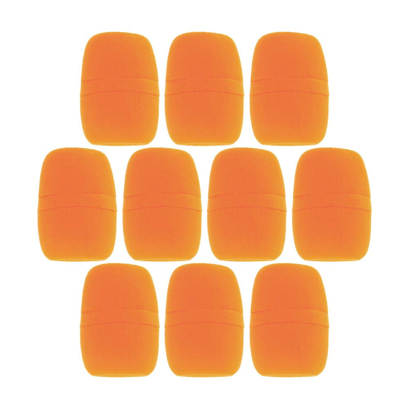  [AUSTRALIA] - Fielect 10Pcs D55mm L80mm Microphone Cover Sponge Foam Mic Cover Microphone Windscreen Shield Protection Handheld Micro Foam Filter Orange for KTV Broadcasting