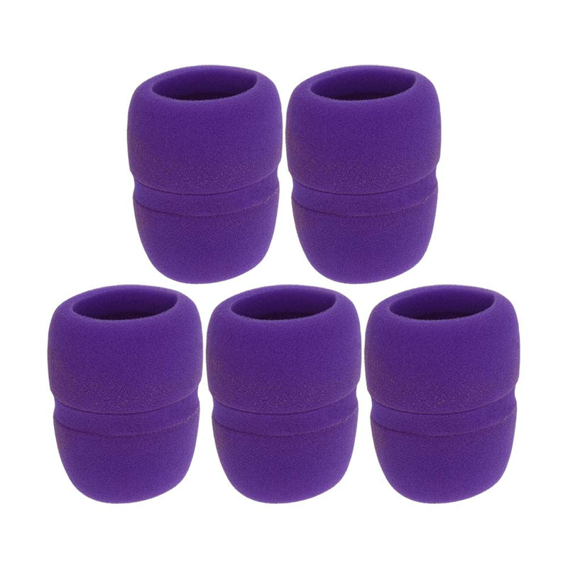  [AUSTRALIA] - Fielect 5PCS Sponge Foam Mic Cover Handheld Microphone Windscreen Shield Protection Purple for KTV Broadcasting