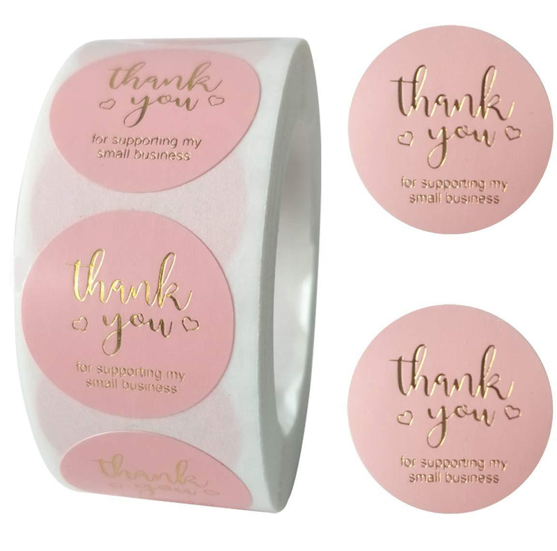 Thank You Stickers, 1" Round Thank You Stickers Small Business Roll , Thank You Labels for Bags, Bubble Mailers, Greeting Cards, Flower Bouquets, Gift Wraps, Tags, Mailers 1 inch - LeoForward Australia