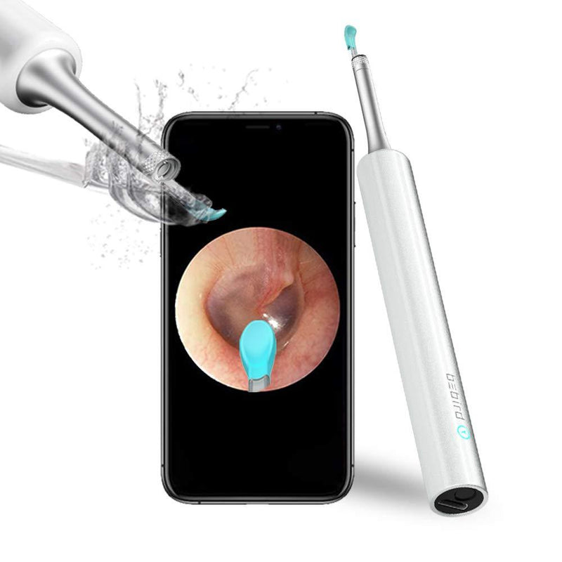 Ear Wax Removal Endoscope Otoscope, Earwax Remover Tools, Scope, with 1080P FHD Camera, 6 Led Lights, Wireless Connected, Compatible with iPhone, iPad, Android Smart Phones & Tablets, White - LeoForward Australia