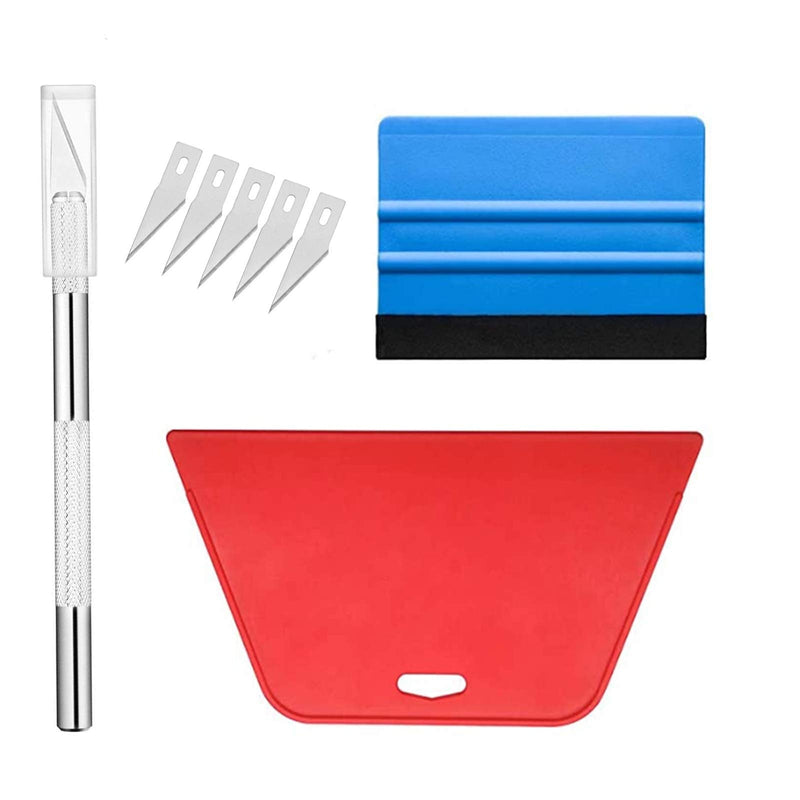  [AUSTRALIA] - Wallpaper Hand Tools Kit Red and Blue Scraper for Wall Paper Smoothing and Remove Bubbles Suitable for Application of Window Film Wall Sticker Vinyl Film