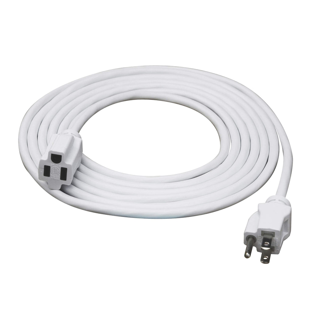 Clear Power 15 ft Indoor/Outdoor Extension Cord 16/3 SJTW, White, Water & Weather Resistant, Flame Retardant, 3 Prong Grounded Plug, CP10206 - LeoForward Australia