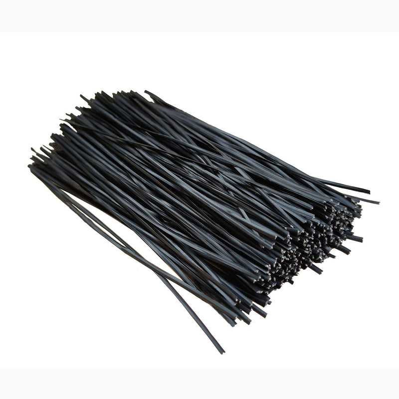  [AUSTRALIA] - HHTHH 1000 pcs 8 inch Black Cable Twist Ties Plastic Twist Ties with Rugged Metal Innercores Reusable Fastening Cable Cord Wire Ties 8 inch-Black