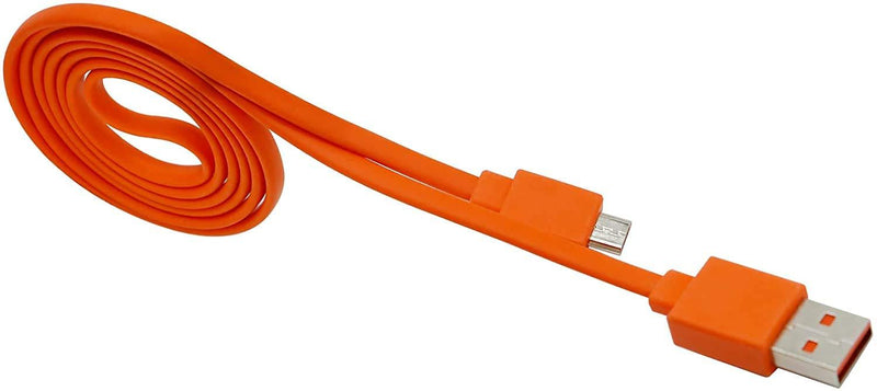 USB Fast Power Charging Charger Cable Cord for JBL Wireless Bluetooth Speaker Earphone Headphone - 3.3FT & Orange - LeoForward Australia