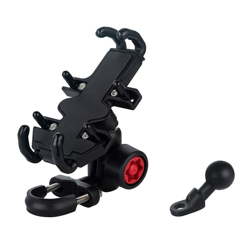  [AUSTRALIA] - GIVUBES Universal Motorcycle Mount - Phone Mount for Bicycle with Handlebar U-Bolt Base & 10mm Angled Bolt Head Adapter Ball Base