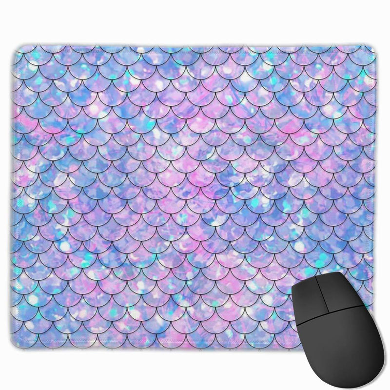 Cute Mermaid Gaming Mouse Pad Non-Slip with Stitched Edge Rubber Base for Laptop Work and Home 11.8x9.8 in Mermaid The Mouse Pad - LeoForward Australia