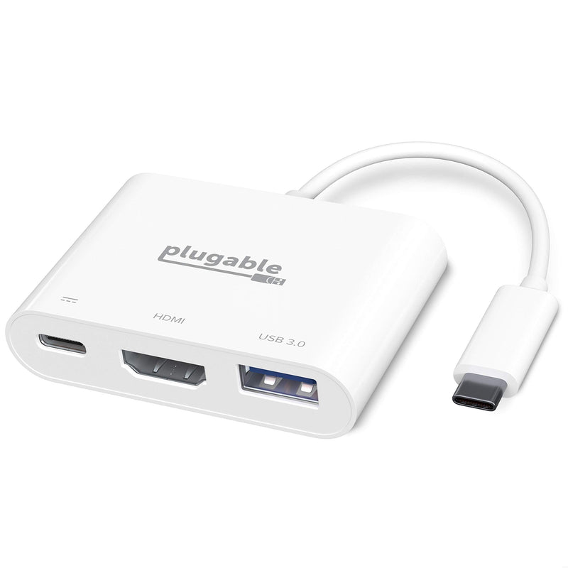 Plugable USB C to HDMI Multiport Adapter, 3-in-1 USB C Hub with 4K HDMI Output, USB 3.0 and USB-C Charging Port, Compatible with MacBook, Chromebook, Dell XPS, Thunderbolt 3 and More - LeoForward Australia