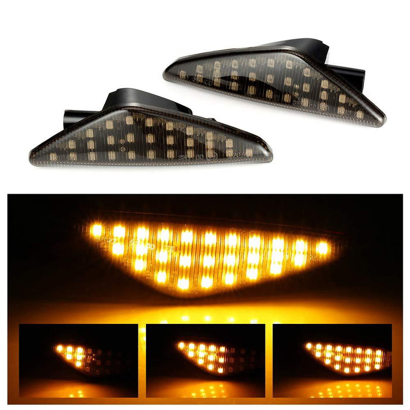 Kamouse Dynamic Amber LED Side Marker Light Turn Signal Lamp Assembly Replacement for BMW E70 X5 E71 X6 F25 X3 - LeoForward Australia