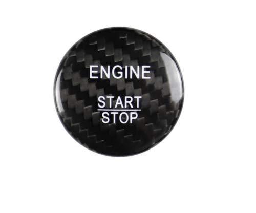 Black Carbon Fiber Engine Start Stop Button Cover Cap Trim for Mercedes-Benz C S CLA GLA GLC GLE G Class - LeoForward Australia