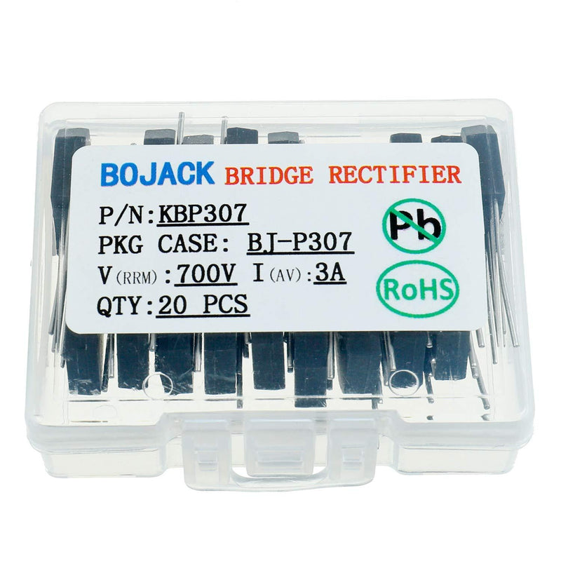 BOJACK KBP307 Diode Bridge Rectifier 3A 700V Power diode Electronic Components（Pack of 20 pcs） - LeoForward Australia