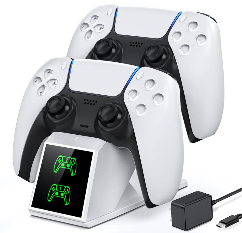  [AUSTRALIA] - OIVO PS5 Controller Charger for Dualsense Charging Station, Dual PS5 Remote Charger Dock 5V/3A Fast Charging Stand with LED Indicator for Playstation 5 Controller Accessories