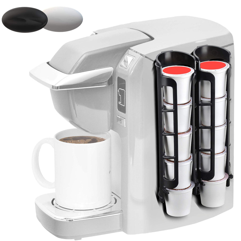  [AUSTRALIA] - Coffee Pod Holder Side Mount K Cup Pods Dispenser compatible with Keurig Coffee Makers, Perfect for Small Counters 2 Rows/For 10 K Cups Black