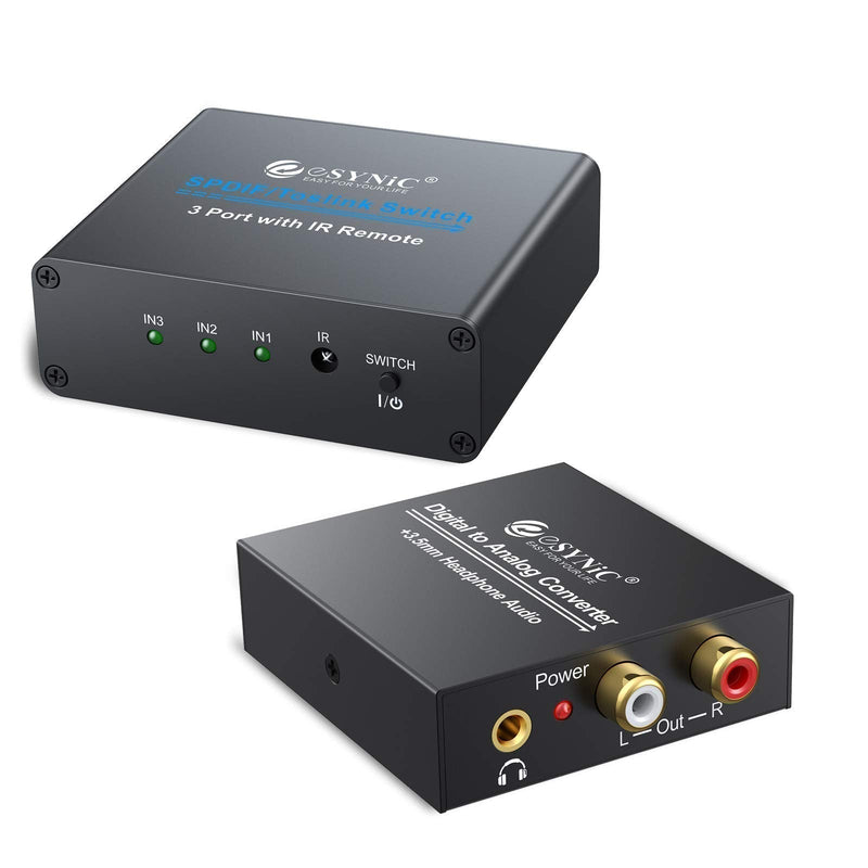  [AUSTRALIA] - eSynic 3 Port Toslink Switch + Digital to Analog Audio Converter