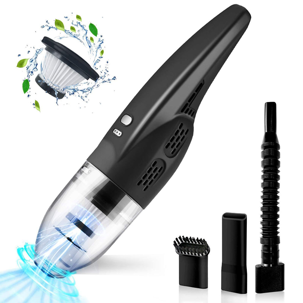 【 Upgraded】 Handheld Vacuum Cleaner Cordless, Portable Mini Car Vacuum Small Dust Buster 5500 PA Strong Suction, Rechargeable Hand Vac for Home Car Pet Hair Carpet Cleaning Black - LeoForward Australia