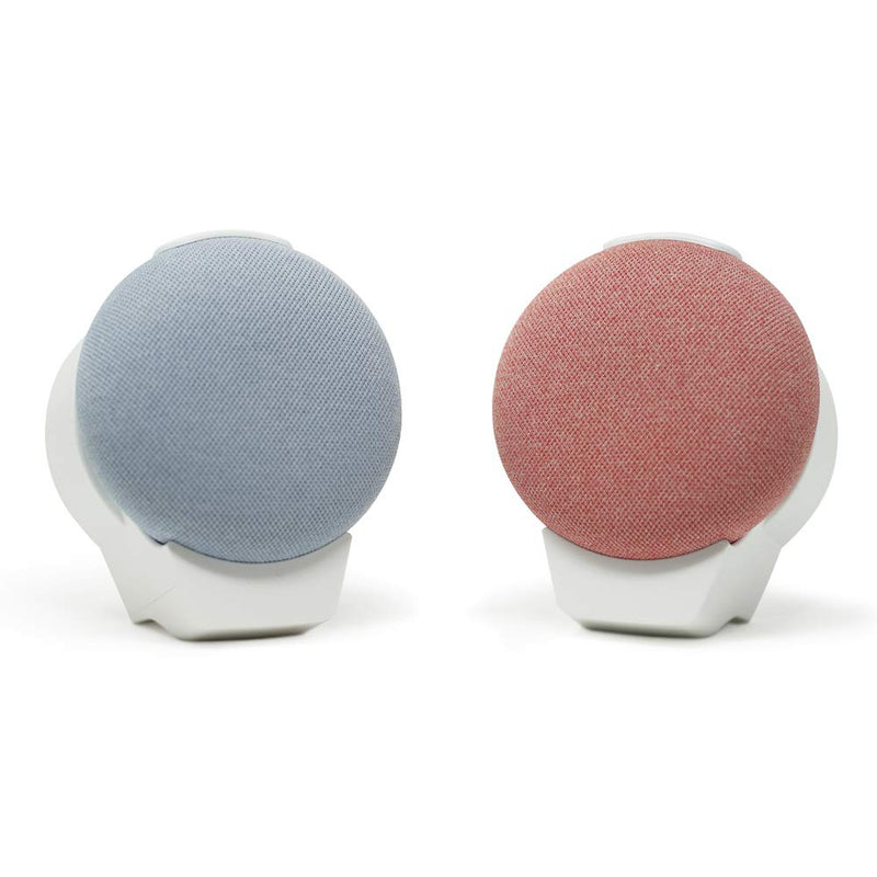  [AUSTRALIA] - doqxD Outlet Wall Mount for New Google Nest Mini 2nd Generation: Essentials Made for Google Nest Mini 2nd Generation - Fits Horizontal and Vertical Outlets (2-Pack, Frost White) 2 Pack