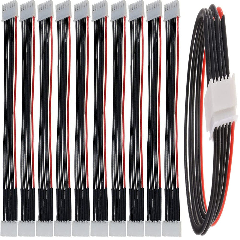  [AUSTRALIA] - 2S/3S/4S/5S/6S Battery Balance Charger Silicone Wire Extension Lead JST-XH Connector Adapter Plug Battery Wire Balance Leads Extension Cable for Li-Po Batteries(5s) 5S 200mm 22AWG( 10pcs)
