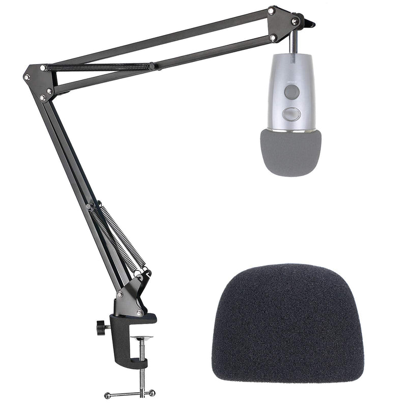  [AUSTRALIA] - Blue Nano Mic Boom Arm with Foam Windscreen, Suspension Boom Scissor Arm Stand with Pop Filter Cover for Blue Yeti Nano Microphone by SUNMON Mic Stand with Pop Filter