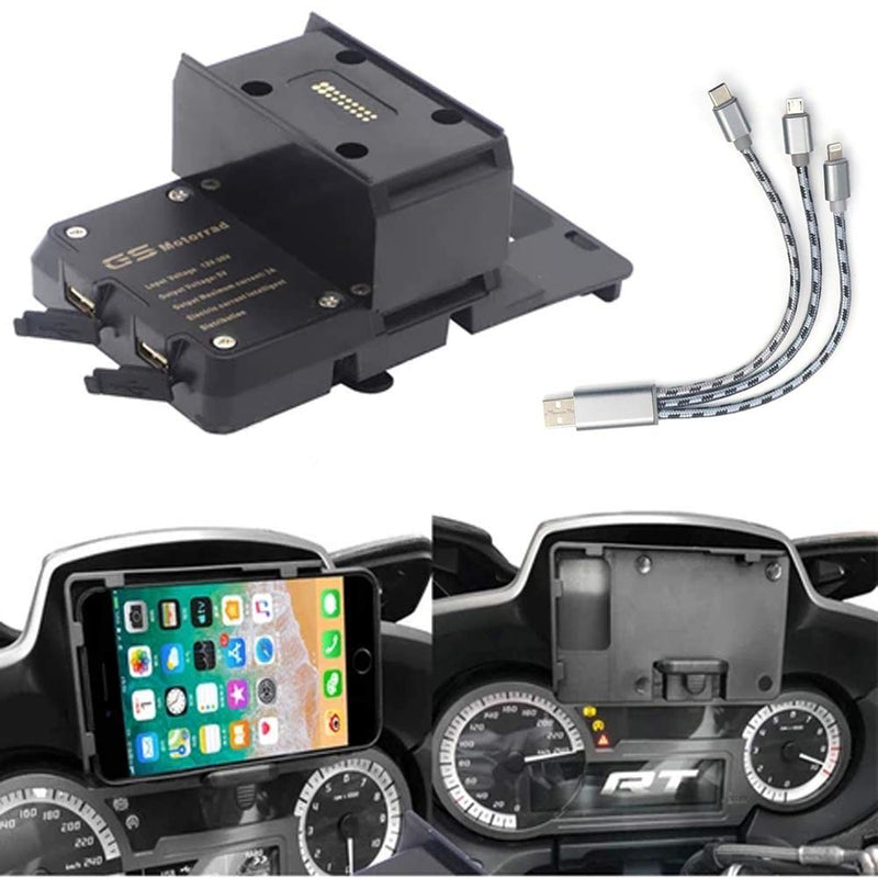 Phone Navigation Bracket for BMW R 1200 RT Motorcycle Parts Phone Holder USB Charging Mount Stand for BMW R1200RT 2014-2019 - LeoForward Australia