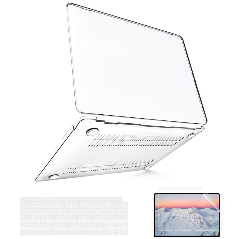  [AUSTRALIA] - MacBook Air 13 inch Case 2021, B BELK Compatible with MacBook Air Case 2020 2019 2018 A2337 M1 A2179 A1932 Touch ID, Clear Plastic Laptop Hard Shell + 2 Keyboard Covers + Screen Protector