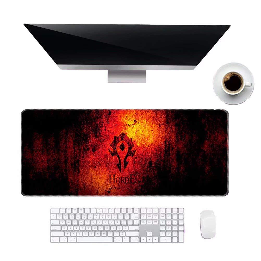 Large Gaming Mouse Pad, with Stitched Edges Non-Slip Rubber Base Mouse Mat, for Laptop Computer & PC(35.4x15.7x0.12Inch) RedFlag - LeoForward Australia