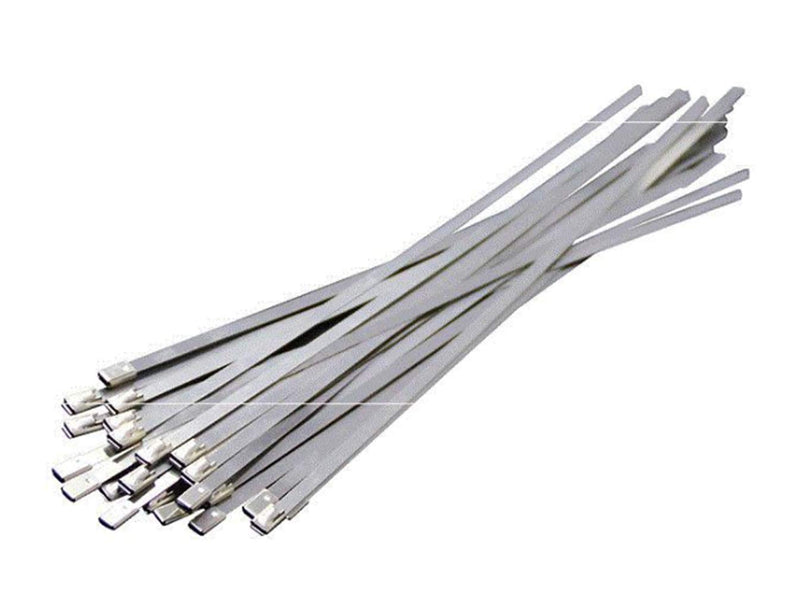  [AUSTRALIA] - Heavy Duty Self-Locking Cable Zip Ties Stainless Steel Cable Zip Ties Exhaust Wrap Coated Locking Stainless Steel Cable Ties 50pcs (3.9" Long) 3.9" Long