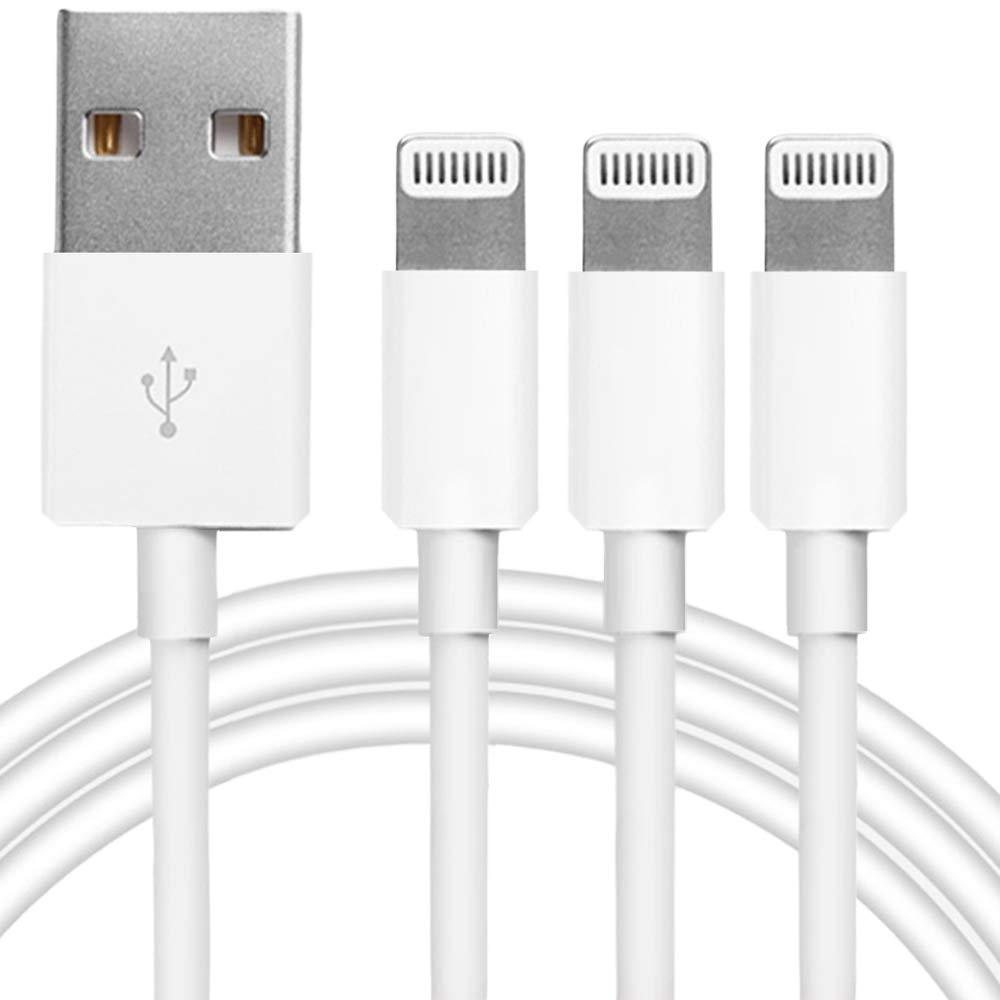 3Pack Original [Apple MFi Certified] Charger Lightning to USB Cable Compatible iPhone 11 Pro/11/XS MAX/XR/8/7/6s/6/plus,iPad Pro/Air/Mini,iPod Touch(White 1M/3.3FT) - LeoForward Australia