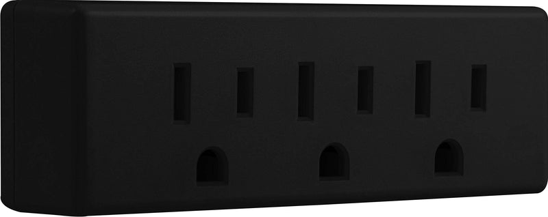 GE 3-Outlet Extender Wall Tap, Grounded Adapter Plug, Indoor Rated, 3-Prong, Perfect for Travel, UL Listed, Black, 47875 Grounded | 3-Prong 1 Pack - LeoForward Australia