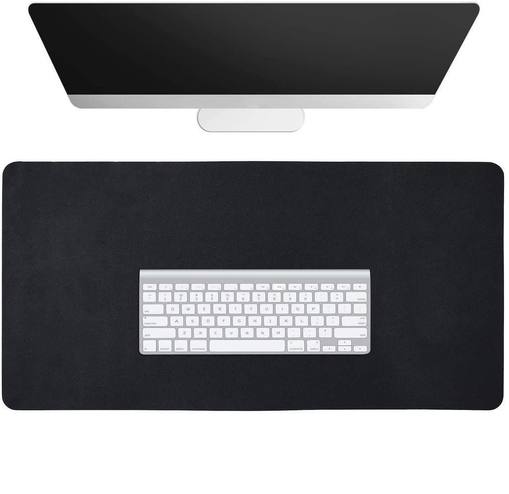 AMOTIE Desk Pad, PU Leather Mouse Pad, Dual Use Desk Writing Mat Desk Laptop Desk Mat Blotter, Waterproof Writing Pad Mouse pad, Desk Accessories Office Decor (32" x 16", Black/Red) 32" x 16" - LeoForward Australia