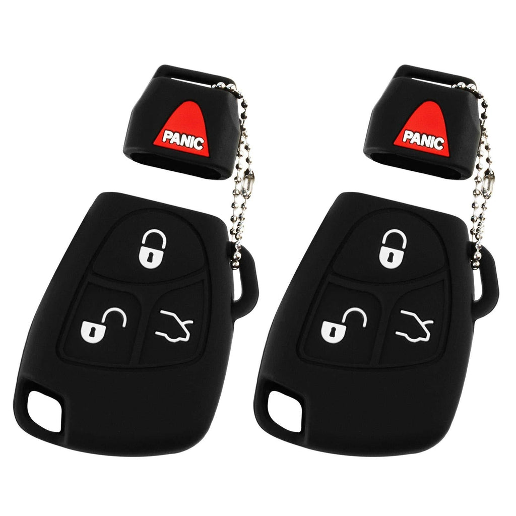 2x Key Fob Keyless Entry Remote Cover Protector for Mercedes Benz (IYZ 3312) Two - LeoForward Australia