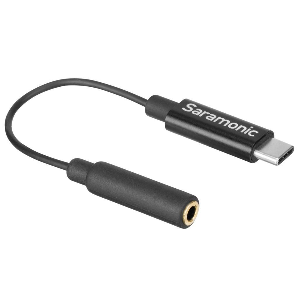  [AUSTRALIA] - Saramonic Short USB Type-C Male to Gold-Plated Female 3.5mm TRS Adapter Cable (SR-C2003)