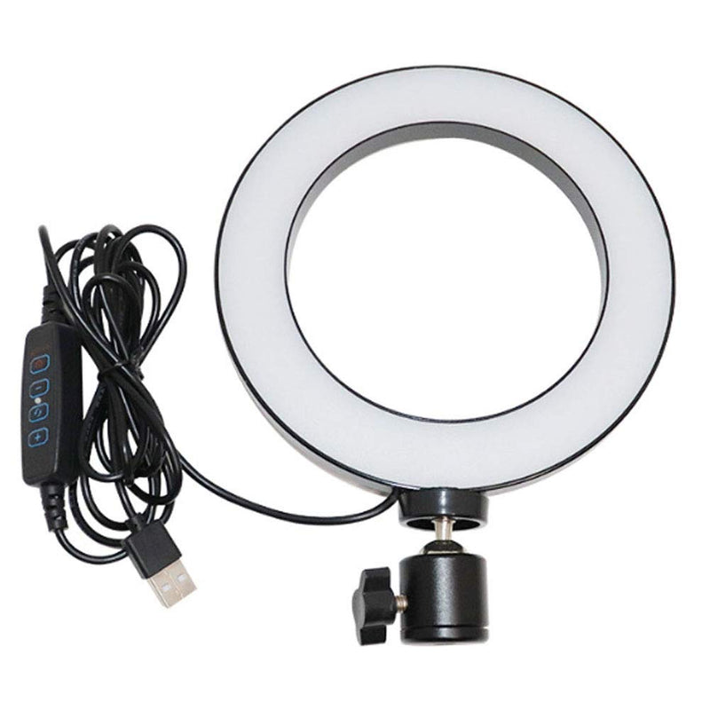  [AUSTRALIA] - Walway 6 Inches LED Selfie Ring Light with Hot Shoe Adapter for Live Stream/ Makeup/ YouTube Video/ Photography, 3 Light Modes