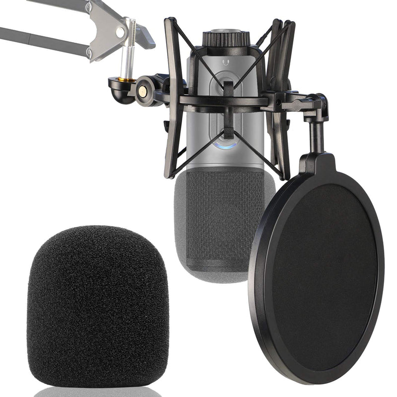  [AUSTRALIA] - ATR2500X Shock Mount with Pop Filter and Foam Windscreen to Reduce Vibration Noise Matching Mic Boom Arm Stand for Audio-Technica ATR 2500X and ATR2500 USB Condenser Microphone by YOUSHARES