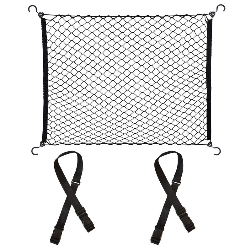  [AUSTRALIA] - Mamiko Cargo Net and Wagon Straps for Collapsible Folding Outdoor Utility Wagon, Garden Cart, Folding Trolley Cart, Beach Cart (Combo Package)