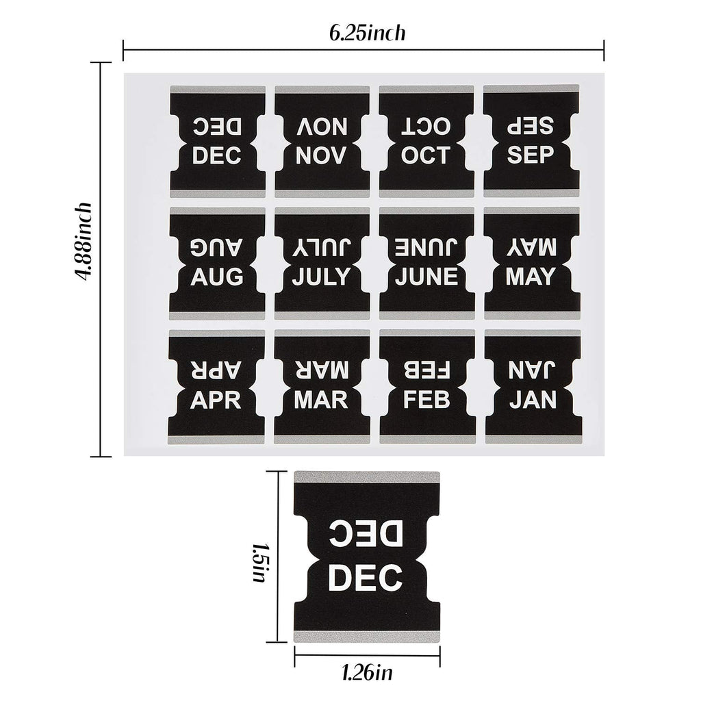 [AUSTRALIA] - Monthly Calendar Index Tab Journal Monthly Tabs Adhesive Monthly Calendar Stickers for Planners Monthly Tabs for Journal and Notebook (48) 48
