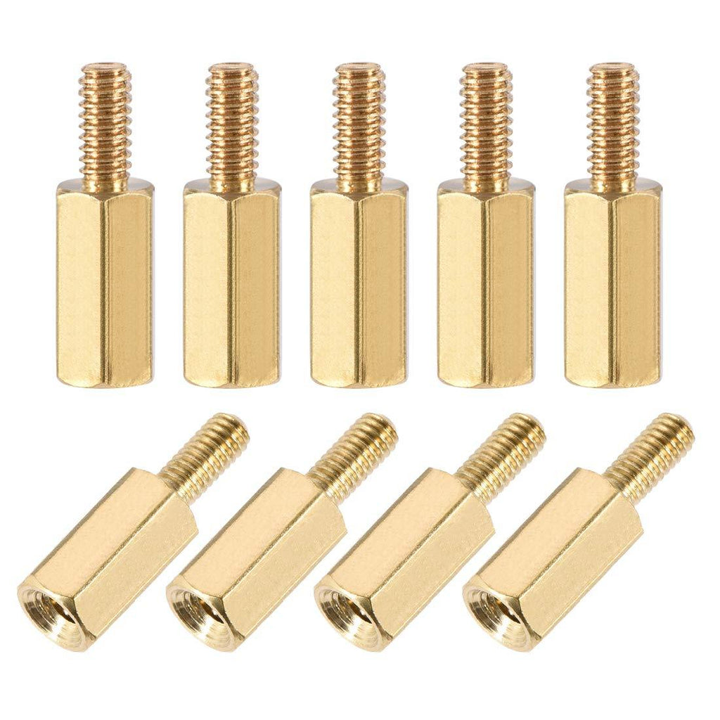 uxcell M2.5x10mm+6mm Male-Female Brass Hex PCB Motherboard Spacer Standoff for FPV Drone Quadcopter, Computer & Circuit Board 50pcs - LeoForward Australia