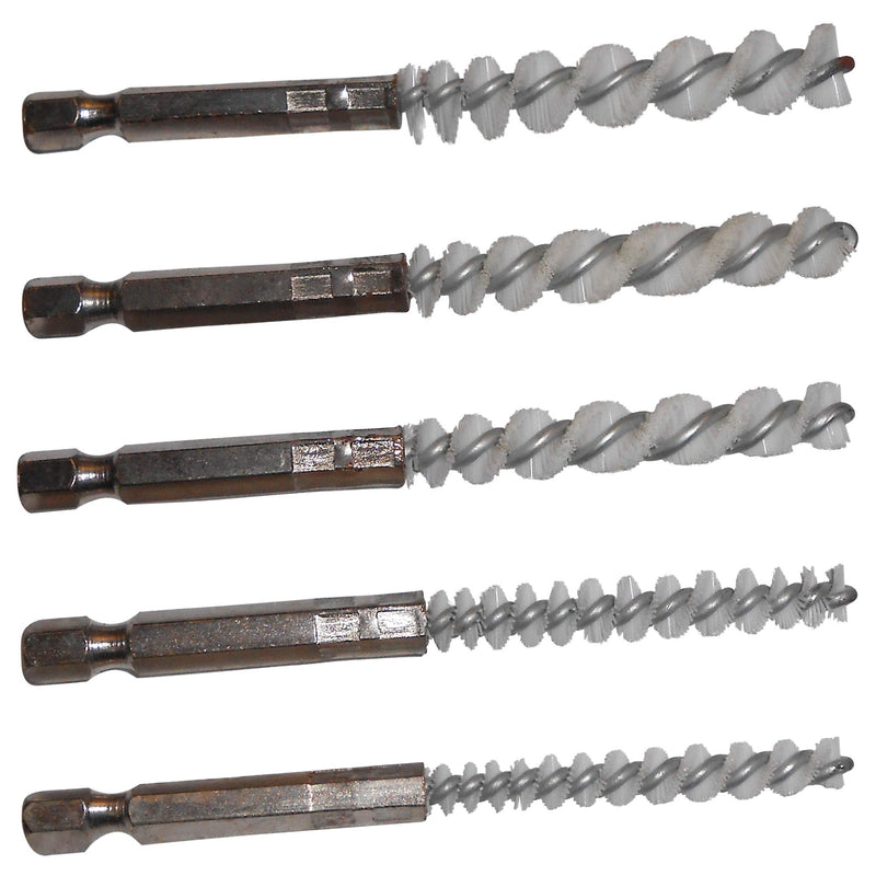  [AUSTRALIA] - Nylon Pipe, Hole, Barrel and Tube Brush 4'' Overall X 2'' Brush Part X 6MM Dia,7MM Dia,8MM Dia,9MM Dia and 10MM Diameter Brush 5 Piece Set