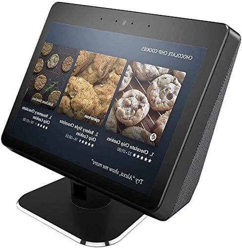  [AUSTRALIA] - Aluminum Swivel Stand for Echo Show 2nd Adjustable Stand Make for Amazon Echo Show Horizontal 360 Rotation Longitudinal Angle Change Camera (Only fit Echo Show 2nd Generation) Black MY207-01