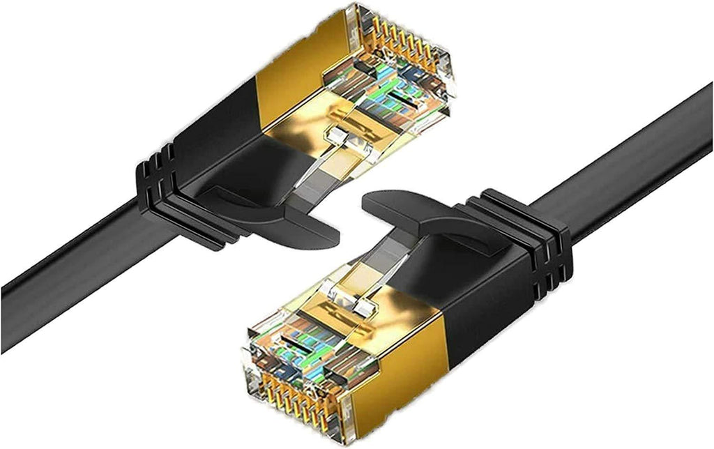  [AUSTRALIA] - Reulin Ethernet Cable Cat.7 Flat LAN Cable 10G for WiFi Extender, Modem Router, Internet Booster, Network Switch, RJ45 Plug Adapter, Ethernet Splitter, PS3-PS4 Pro, Laptop, Computer Pc (3.9 FT) 3.9 FT