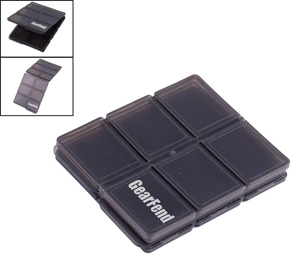  [AUSTRALIA] - GearFend 12 Slot Memory Card Carrying Case Holder, Foldable Hard Plastic Storage Container for SD and Micro SD Cards (4 Pack) 4 Pack