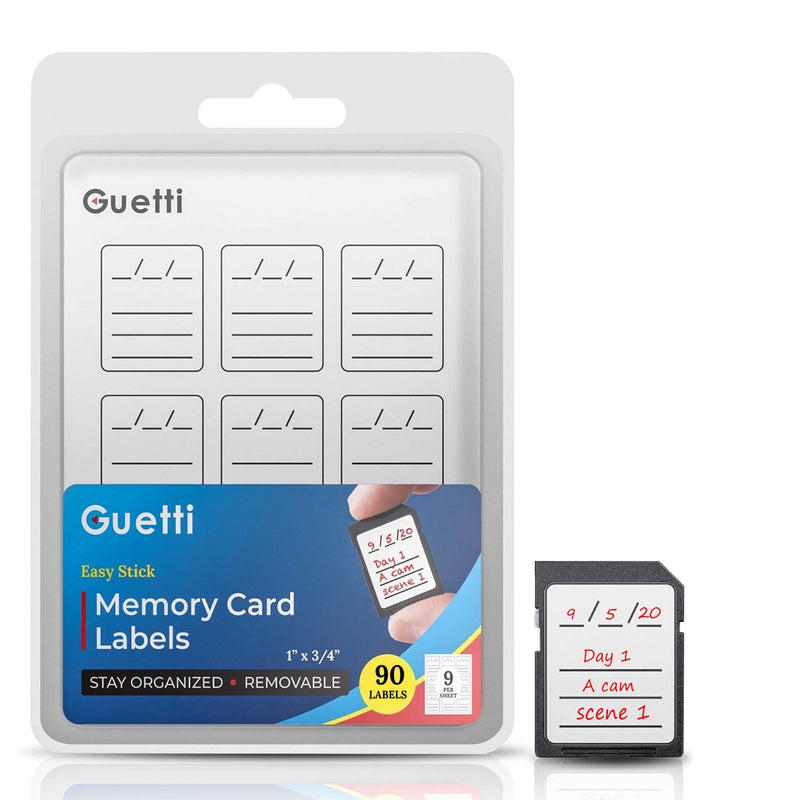 Guetti Labels SD Memory Card Label Stickers, 90 Count - LeoForward Australia