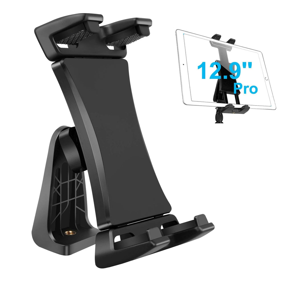  [AUSTRALIA] - IPad Tripod Mount Adapter 360 Degree Rotatable Universal Tablet Clamp Holder for iPad Pro 12.9 11 10.5, iPad Air Mini, Surface Tab, Galaxy Tab and 3.5 to 13.5in Phone Tablet, for Tripod, Monopod Tablet Mount