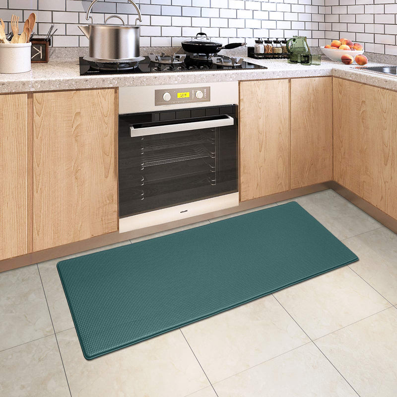  [AUSTRALIA] - DEXI Kitchen Rug Cushioned Anti Fatigue Kitchen Mats, 2/5Inch Waterproof Non Skid Memory Foam Standing Mat, 17x47, Hunter Green 17"x47"