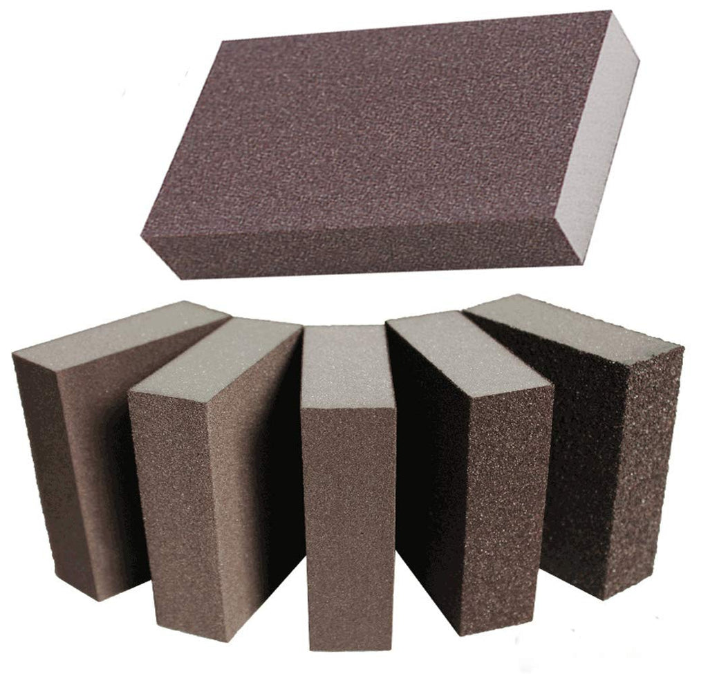  [AUSTRALIA] - 6PCS Sanding Blocks for Wood Furniture Finishing Drywall Painting Automotive Polishing Dry or Wet Sand Paper Brick Coarse Medium Fine Superfine(80 100 120 150 Grade)