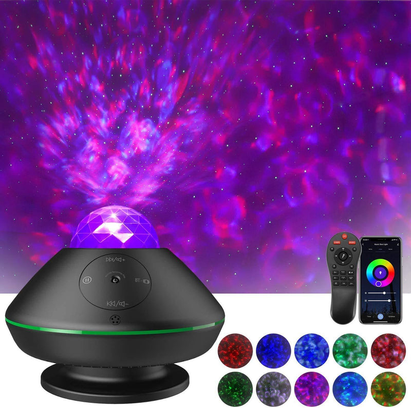  [AUSTRALIA] - Star Projector, Klearlook Ocean Wave Starry Light Projector Home Planetarium Remote Control/Wi-Fi Mode/Bluetooth/USB Disk/Sound Control/Timer Smart Music Night Light Projector for Decoration Party