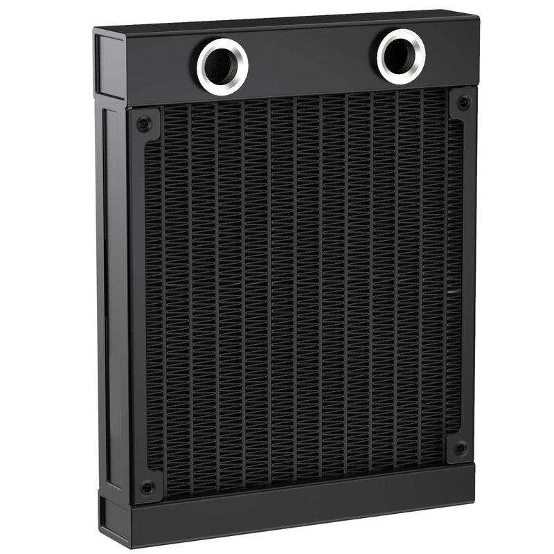  [AUSTRALIA] - Clyxgs Water Cooling Radiator, G1/4 Thread Heat Row Radiator 12 Pipe Aluminum Heat Exchanger Radiator for PC CPU Computer Water Cool System DC12V 120mm