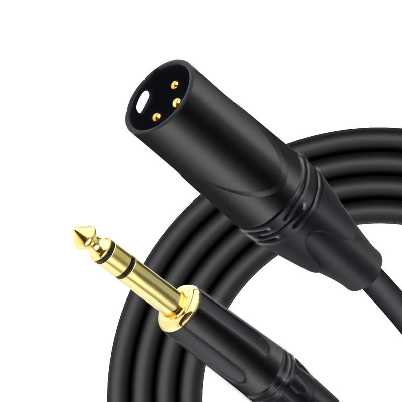  [AUSTRALIA] - 1/4 Inch TRS to XLR Male Cable,YESPURE 3.3 ft Balanced Gold Plated Quarter inch TS Male to XLR Male Microphone Cable