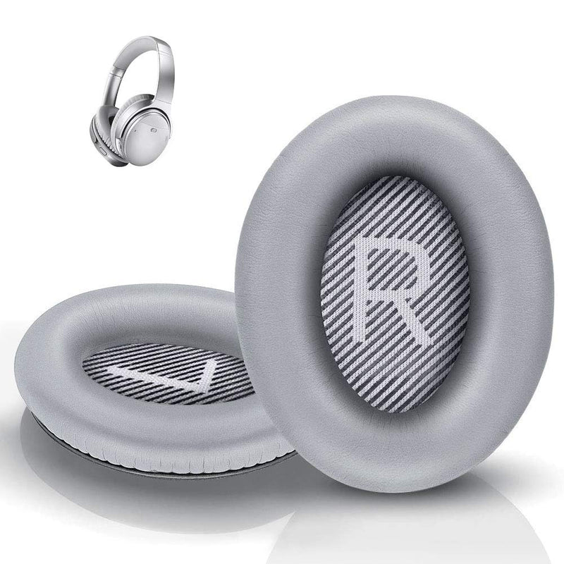  [AUSTRALIA] - QC35 Headphones Replacement Ear Pads - QC35,QC35ii Replacement Earpads Cushion - Compatible with Bose Quiet Comfort35,QC25,QC35ii,QC15,AE2,AE2i-Comfortable & Durable (Silver) Silver